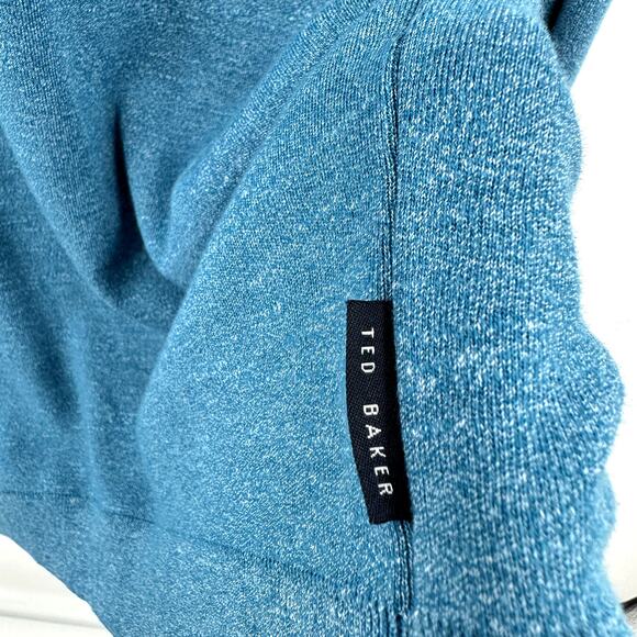 Ted Baker Men's Yamway Modern Slim Fit Long Sleeve Polo in Teal Size 6 / XXL‎ - Picture 6 of 8